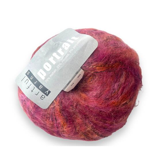 3 Skeins Artful PORTRAIT Mohair Fuzzy Yarn 🧶 114 Fazio's Mistress Pink - Picture 4 of 12